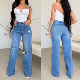 Fashion Holes Frayed Casual Pants - Nioor