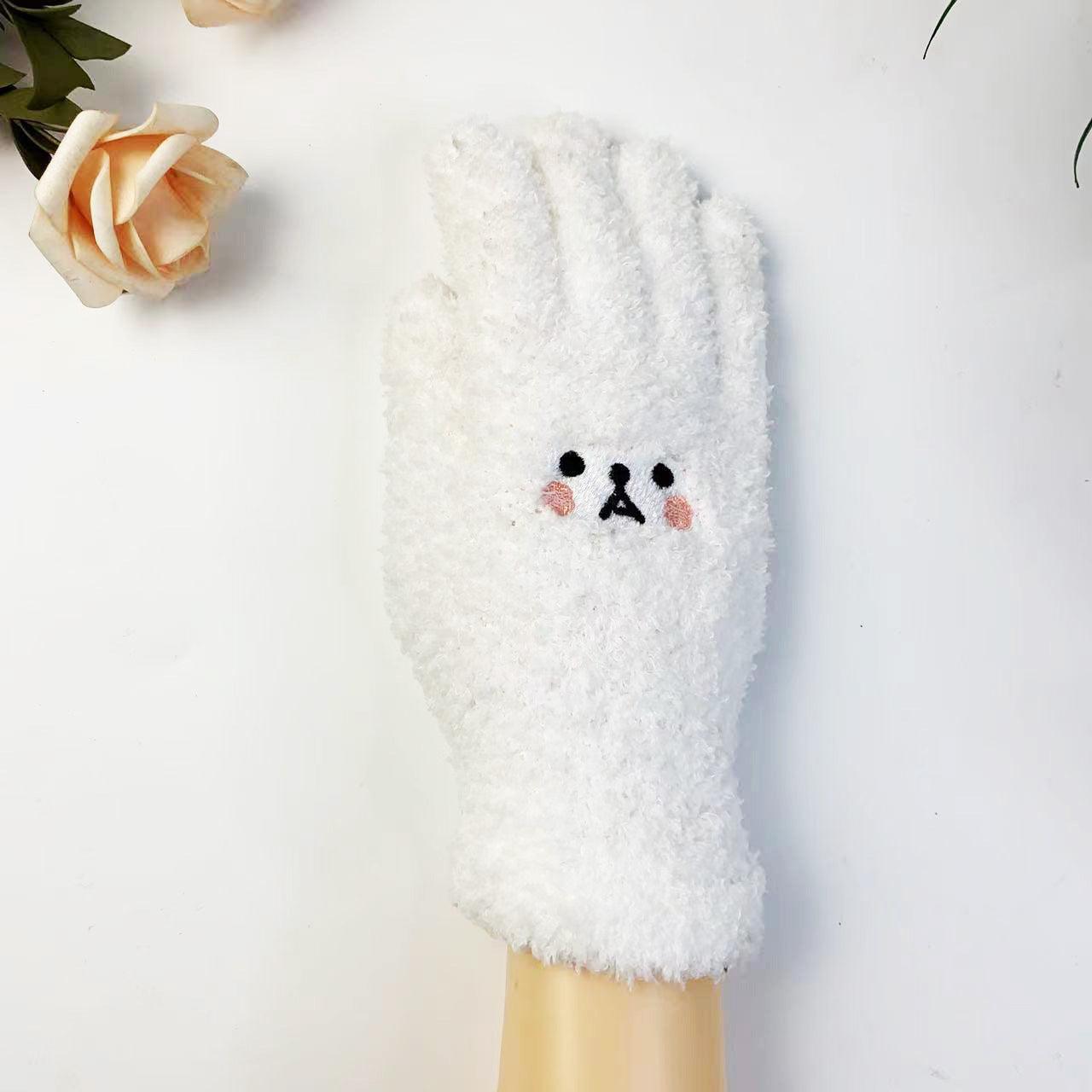 Warm Lady Winter Knitting Plush Gloves - Nioor