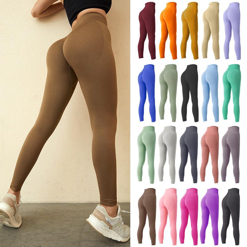 Seamless Leggings Yoga Pants Tummy Control Workout Running Yoga Leggings For Women - Nioor