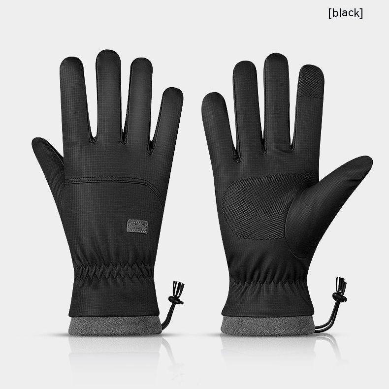 Polyester Gloves Men's And Women's Touch Screen Ski Gloves Outdoor Waterproof Windproof Warm Riding Full Finger Fleece Climbing - Nioor