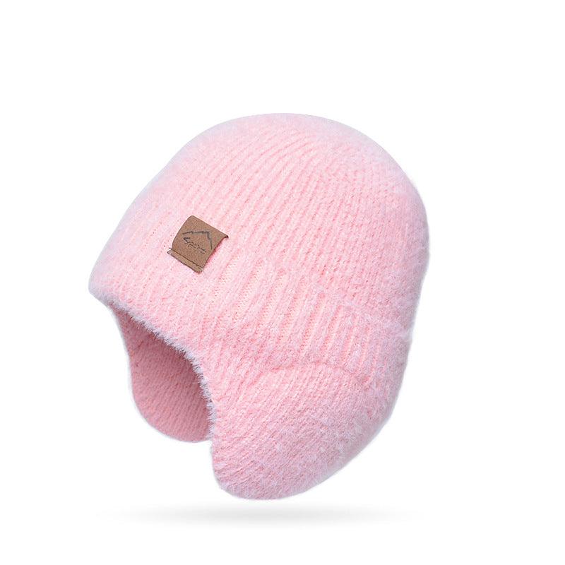 Winter Warm Plush Knitted Cold-proof Earflaps Slipover Hat - Nioor