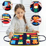 New Busy Book Children's Busy Board Dressing And Buttoning Learning Baby Early Education Preschool Sensory Learning Toy - Nioor