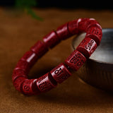 Cinnabar Six Characters Mantra Bracelet