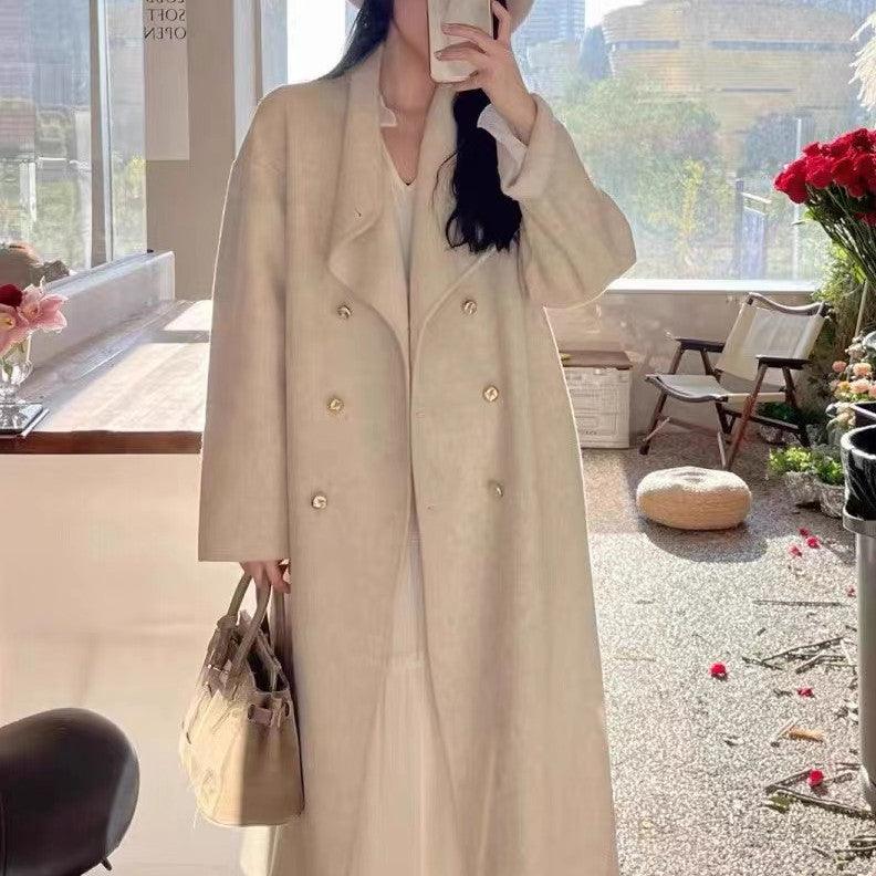 Women's Graceful And Fashionable Double-sided Wool Overcoat - Nioor