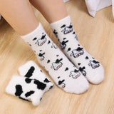 Women's Cow Spot Warm Floor Socks - Nioor