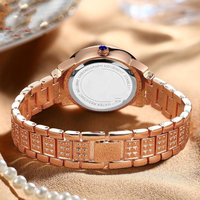 Exquisite And Elegant Sparkling Quartz Watch With Diamonds - Nioor