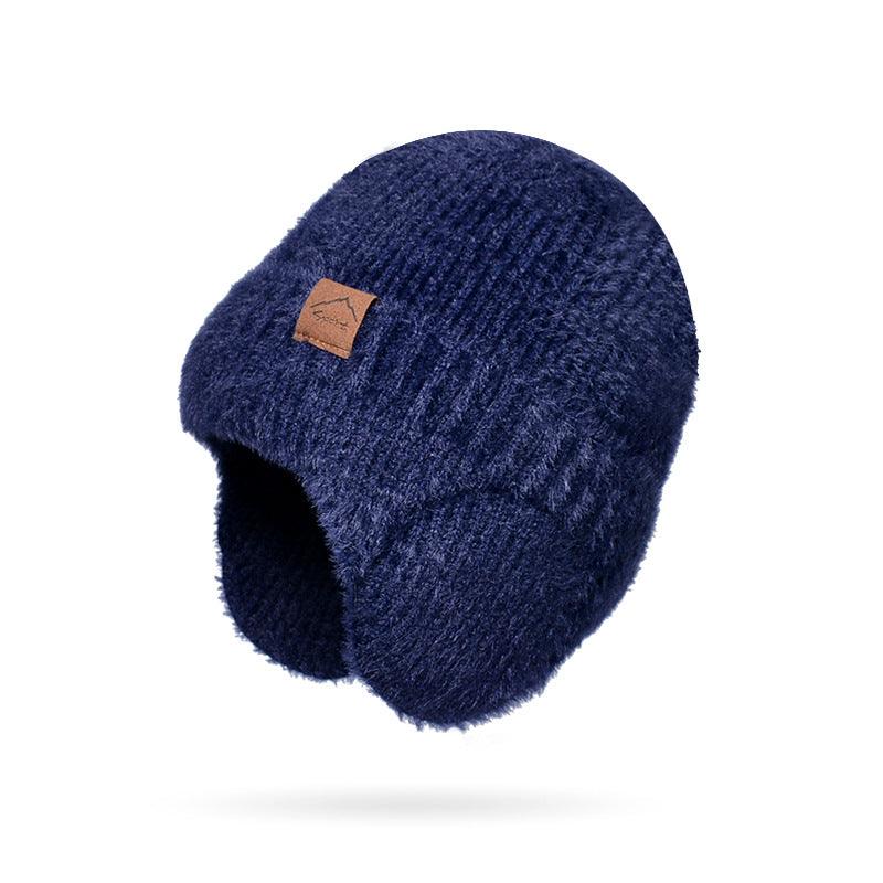 Winter Warm Plush Knitted Cold-proof Earflaps Slipover Hat - Nioor