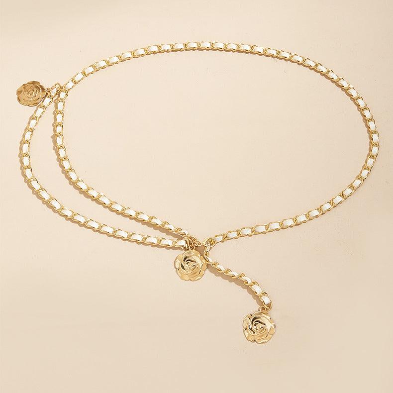 Women's Summer Camellia Waist Chain Fashion Accessories - Nioor