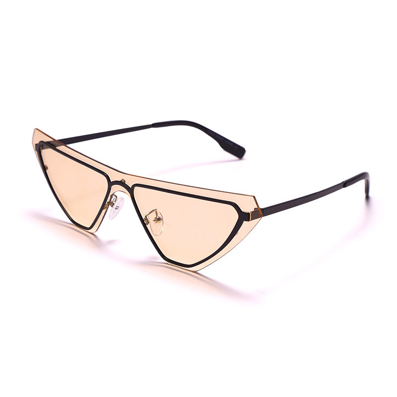 Fashion Rimless One-piece Sunglasses Women