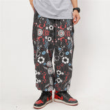 Fashion Printing Floral Doodle Printed Jeans For Men