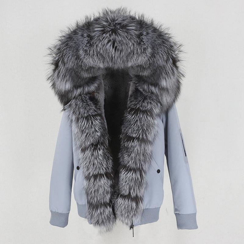 Parka Thick Raccoon Fur Liner Jacket Fur - Nioor