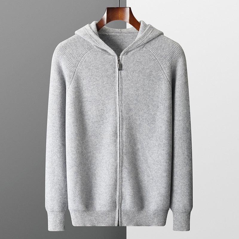 Wool Hooded Age-reducing Cashmere Loose Casual Sweater - Nioor