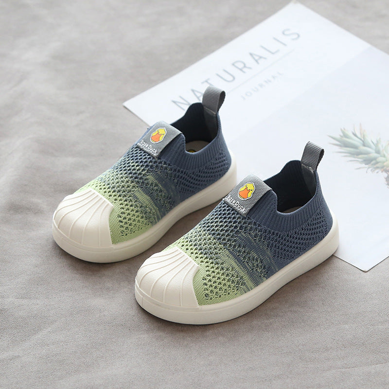 Shell-Toe Children's Flying Woven Soft Sole Shoes