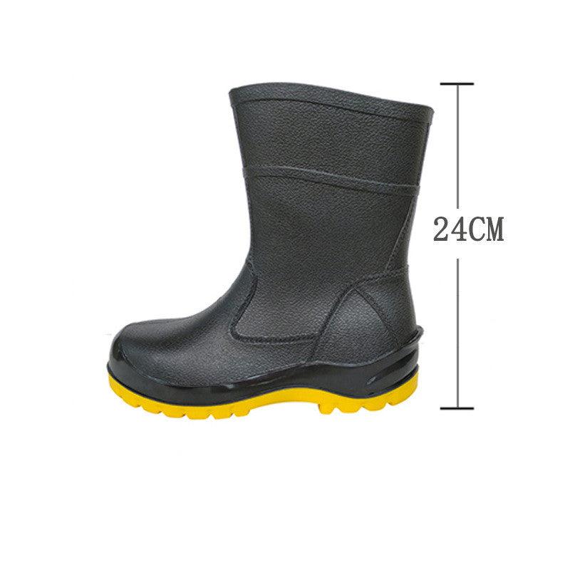 Labor Protection Rain Boots Men's Short Tube Low Top - Nioor