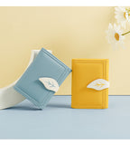 Fashion Folding Short Women's Creative Color Contrast Leaf Wallet