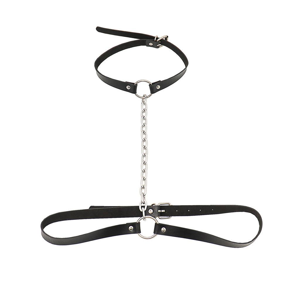 Sexy Fashion Metal Chain Choker Harness Ladies Nightclub Performance Fashion Waist Chain Harness Leather Goods - Nioor