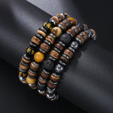 Mixed Wear 8mm Wood Spacer Hematite Bracelet