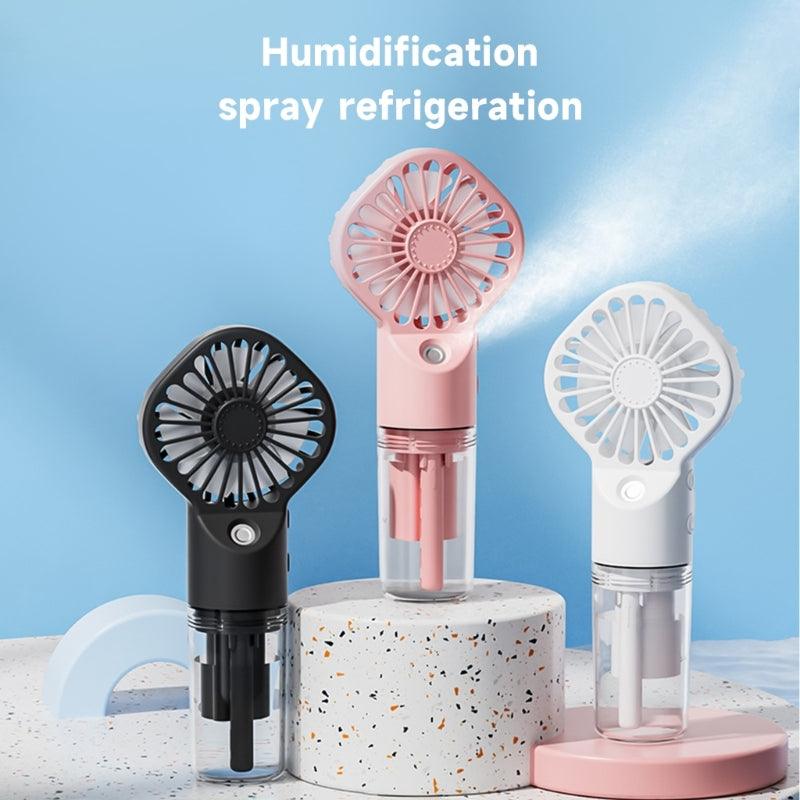 Strong Power Spray Humidification Small Fan Humidification Usb Charging Portable Fan Icy And Refreshing Fan Water Supplement - Nioor