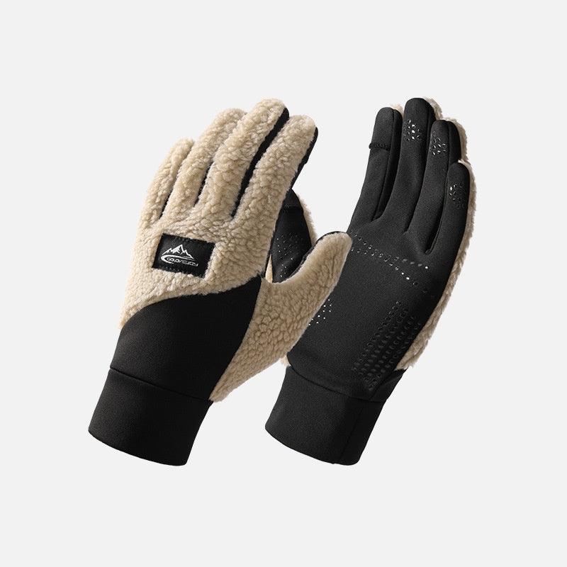 Teddy Velvet Insulated Gloves For Outdoor Use - Nioor