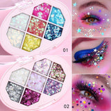 Face Jewels Eyeshadow Shimmer Pigment Body Face Eye Glitter Sequin Gel Cream Eye Shiny Skin Face Festival Cosmetic Glitter - Nioor