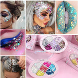 Face Jewels Eyeshadow Shimmer Pigment Body Face Eye Glitter Sequin Gel Cream Eye Shiny Skin Face Festival Cosmetic Glitter - Nioor