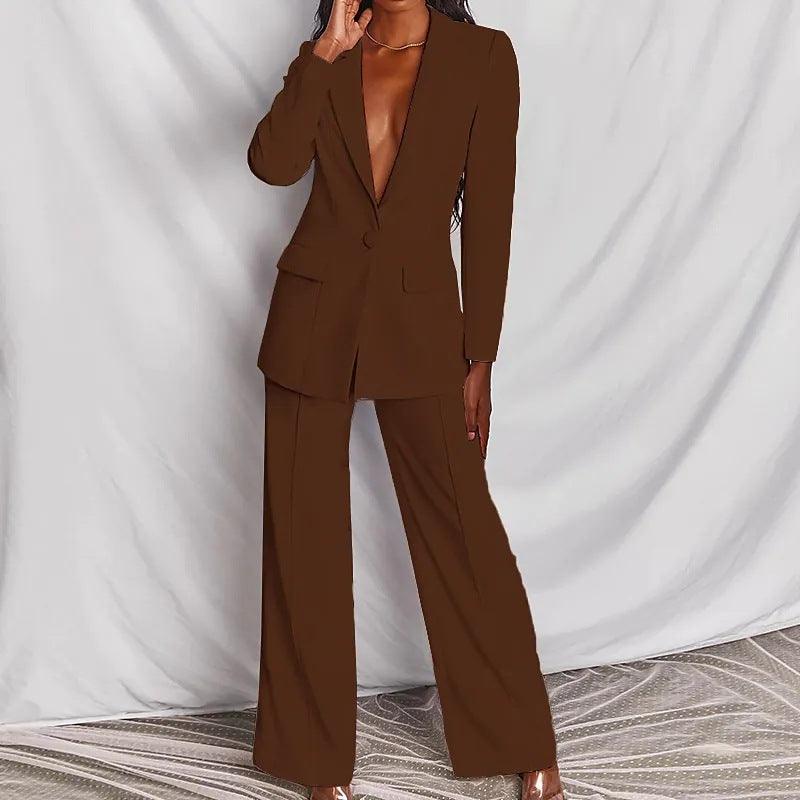 Fashion Business Women's Clothing Long Sleeve Trousers Suit - Nioor