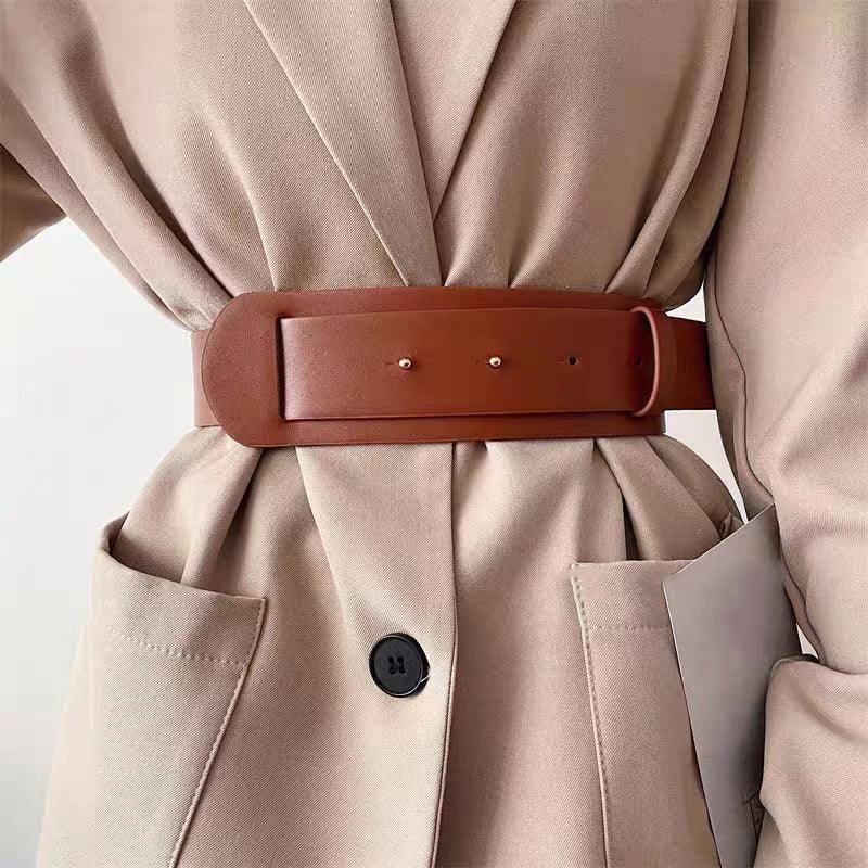 Fashion High Design Sense Wide Waist Wrap Waist Belt Blouse Skirt Coat Slimming Accessories - Nioor