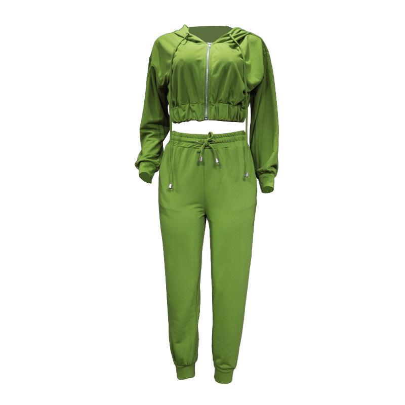 Fashion Long Sleeve Hooded Sports Suit Women - Nioor