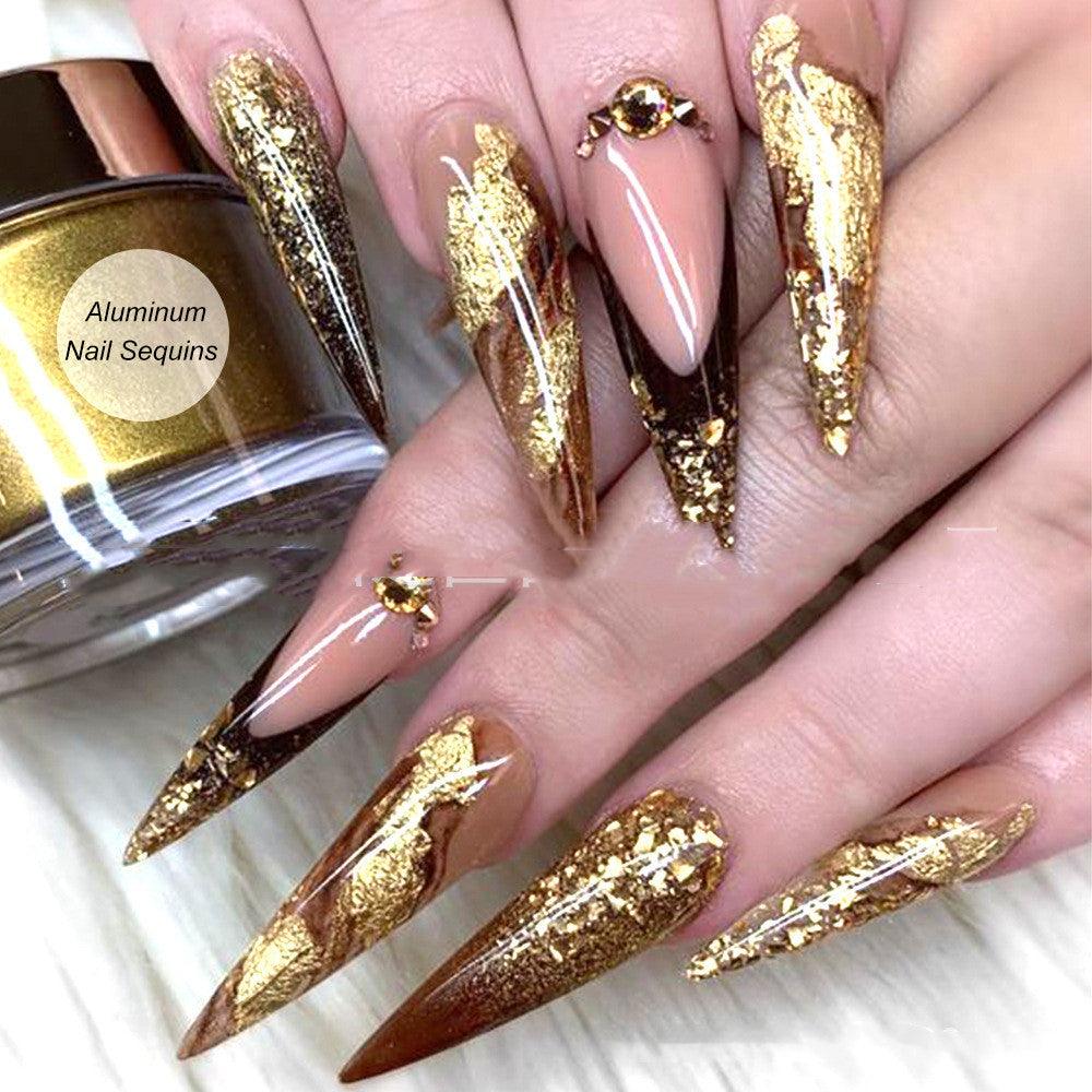 Fashion Nail Gold Foil In Fashion Ornament - Nioor