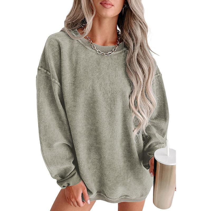 Fashion Solid Color Pullover Women - Nioor