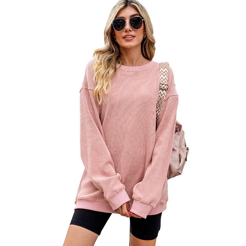 Fashion Solid Color Pullover Women - Nioor