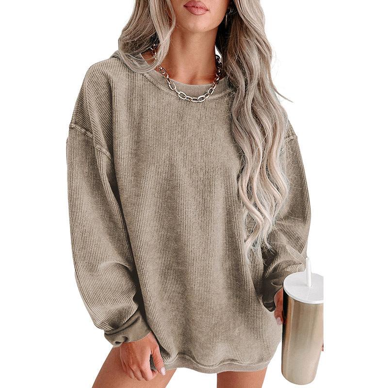 Fashion Solid Color Pullover Women - Nioor