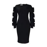 Fashion Temperament Ol Elegant Dress Plus Size Long Sleeve Dress - Nioor