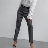 European And American Fashion High Waist Trousers Slim Fit - Nioor