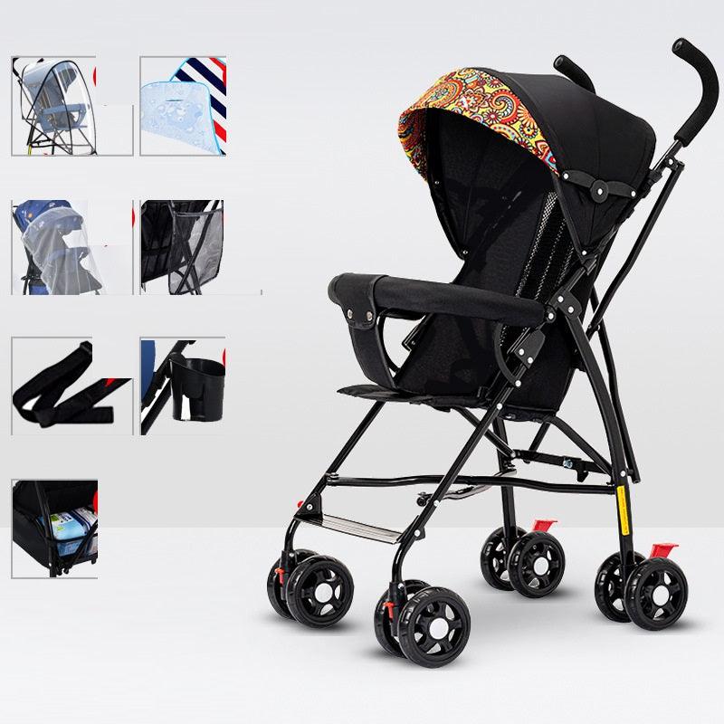 Sit And Lie Down Baby Portable Folding Simple Trolley - Nioor