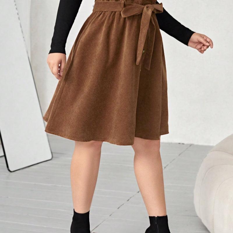 Women's Polyester Umbrella Skirt Retro Slimming High Waist Casual - Nioor