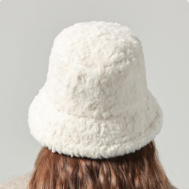 Lambswool Fisherman Hat Winter Warm Fashionable Solid Color Hats For Women - Nioor