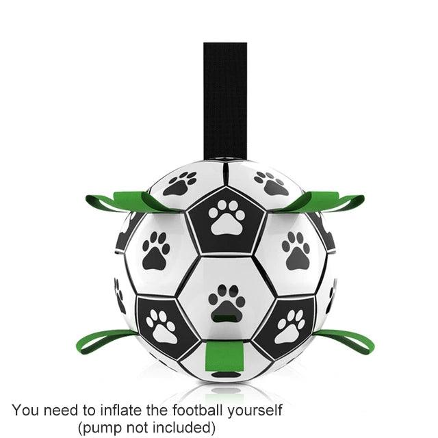 Dog Toys Interactive Pet Football Toys with Grab Tabs Dog Outdoor training Soccer Pet Bite Chew Balls for Dog accessories - Nioor