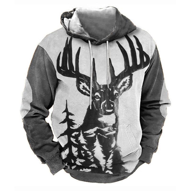 Men's Printed Hoodie Has Pocket Sweatshirt - Nioor