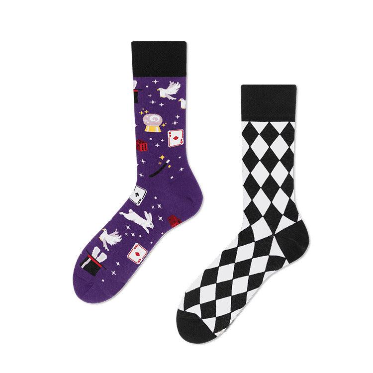 Personalized Cartoon Trendy Socks Creative Cartoon Mid-calf Couple Cotton Socks Socks For Men And Women - Nioor