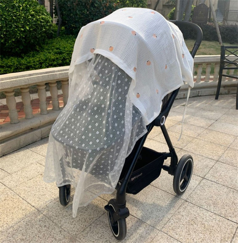 Baby Stroller Anti-mosquito Net Children's Mosquito-proof Embroidered Cover Cloth Baby Summer