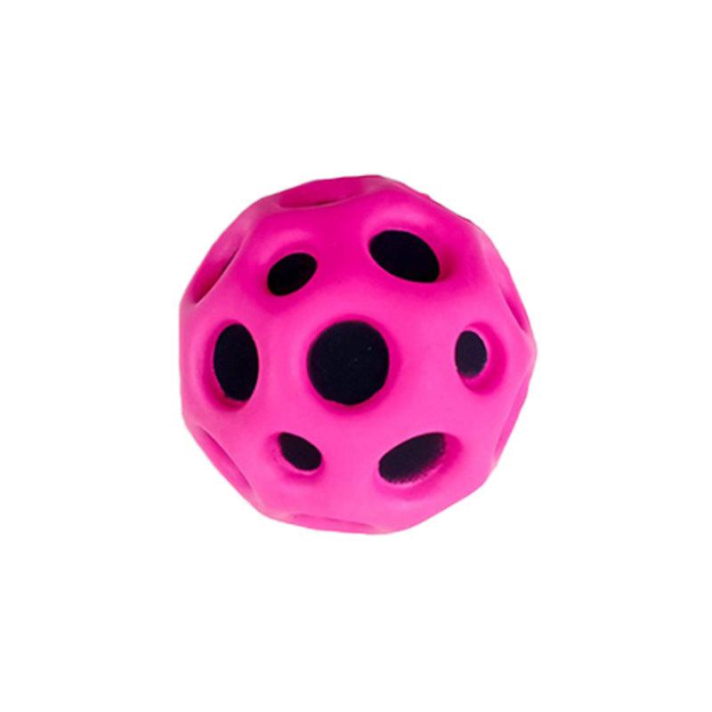 Hole Ball Soft Bouncy Ball Anti-fall Moon Shape Porous Bouncy Ball Kids Indoor Outdoor Toy Ergonomic Design - Nioor