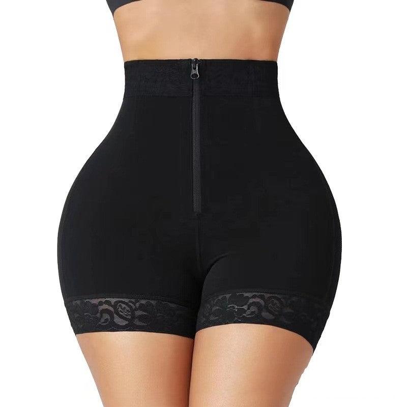 Zipper Hip Raise Shaping High Waisted Tuck Pants Hip Hip Training Pants - Nioor