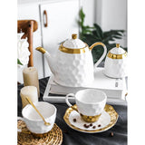 Simple Ceramic Coffee Cup Set Afternoon Tea Cup Flower Tea Set - Nioor