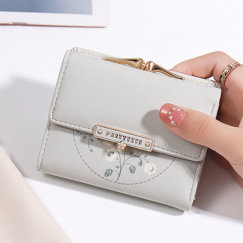 Women's Fashion Simple Tri-fold Wallet Card Case