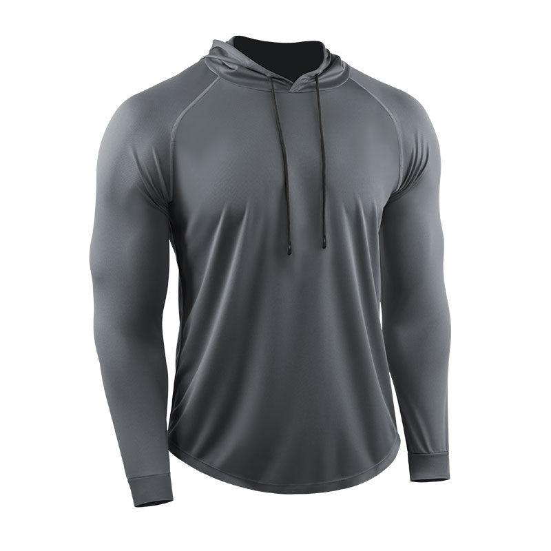 Pullover Long Sleeve T-shirt Hooded Loose Sports And Leisure Workout Clothes - Nioor