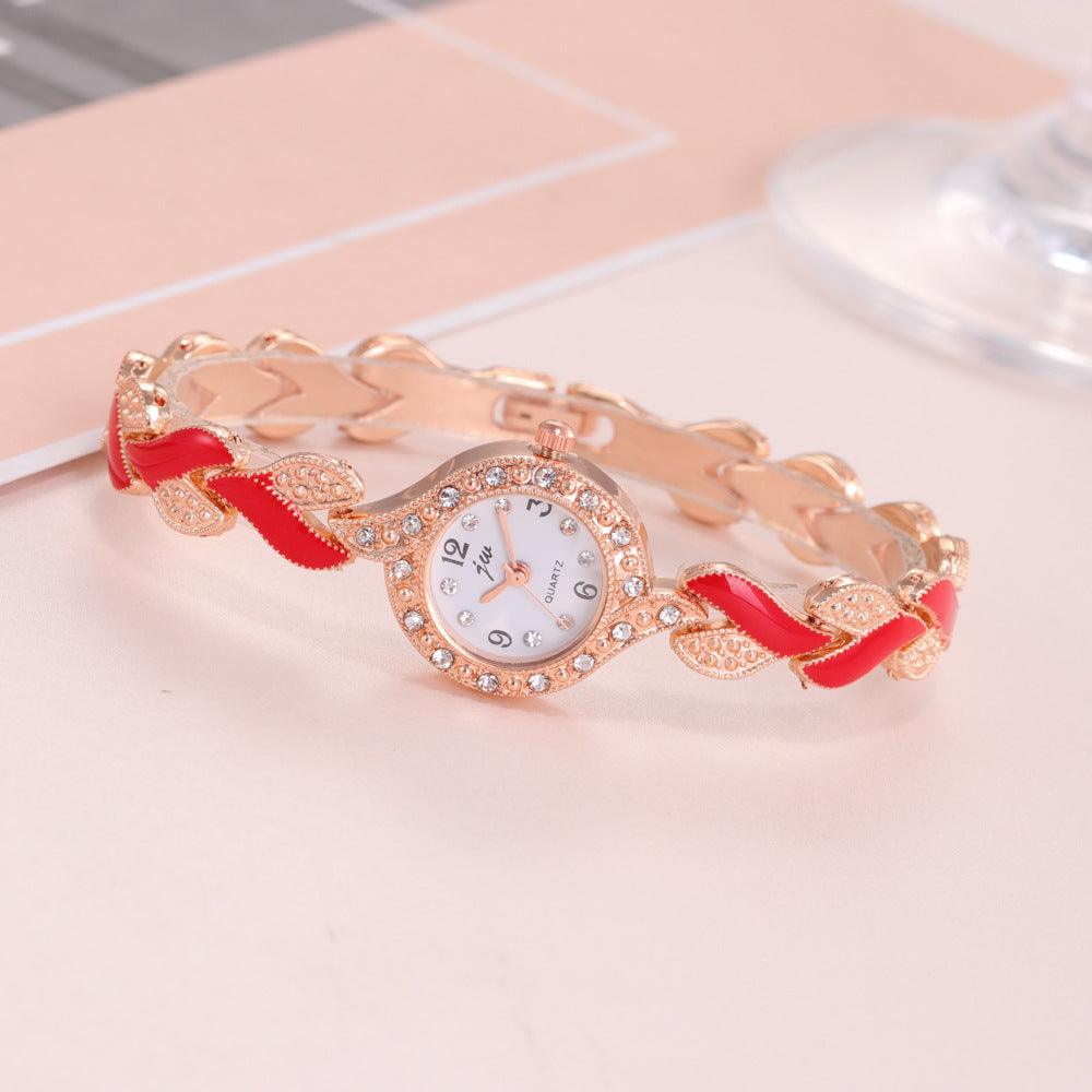 Fashionable All-match Women's Love Strap Diamond Watch - Nioor