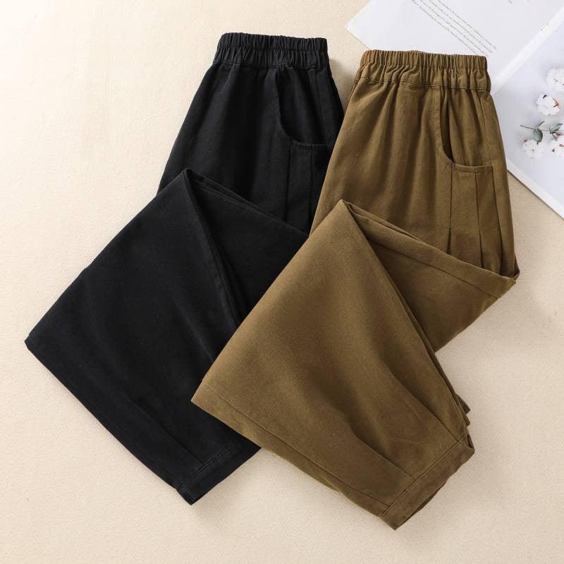 Autumn And Winter Large Size Wide Leg Pants Slimming - Nioor