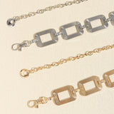 Sexy Women's Waist Chain Metal Cutout Simple Texture Square Buckle Body Chain - Nioor