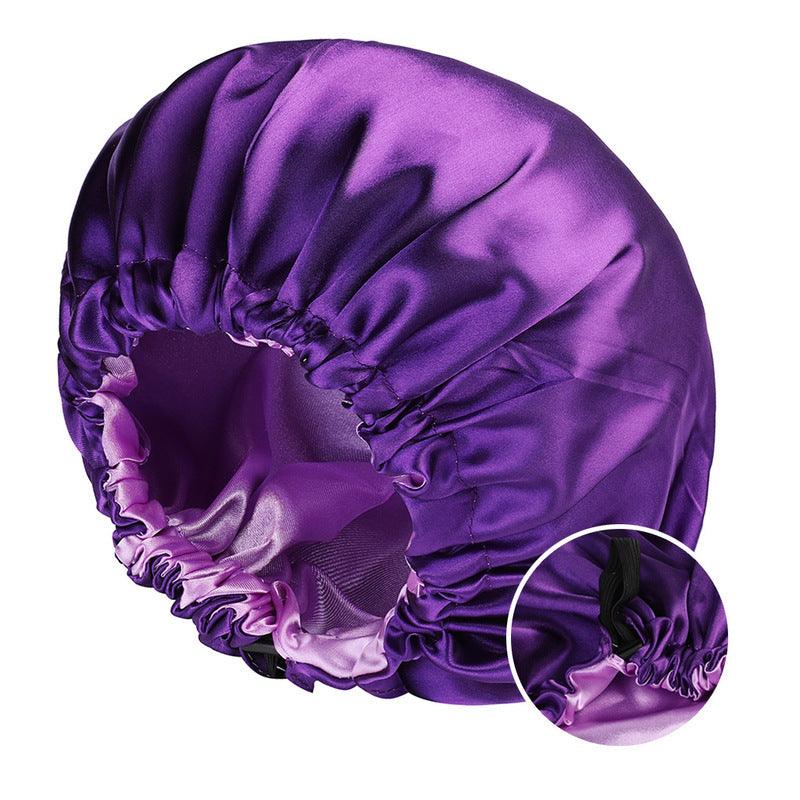 New Women's Fashion Double-layer Satin Sleeping Hat - Nioor